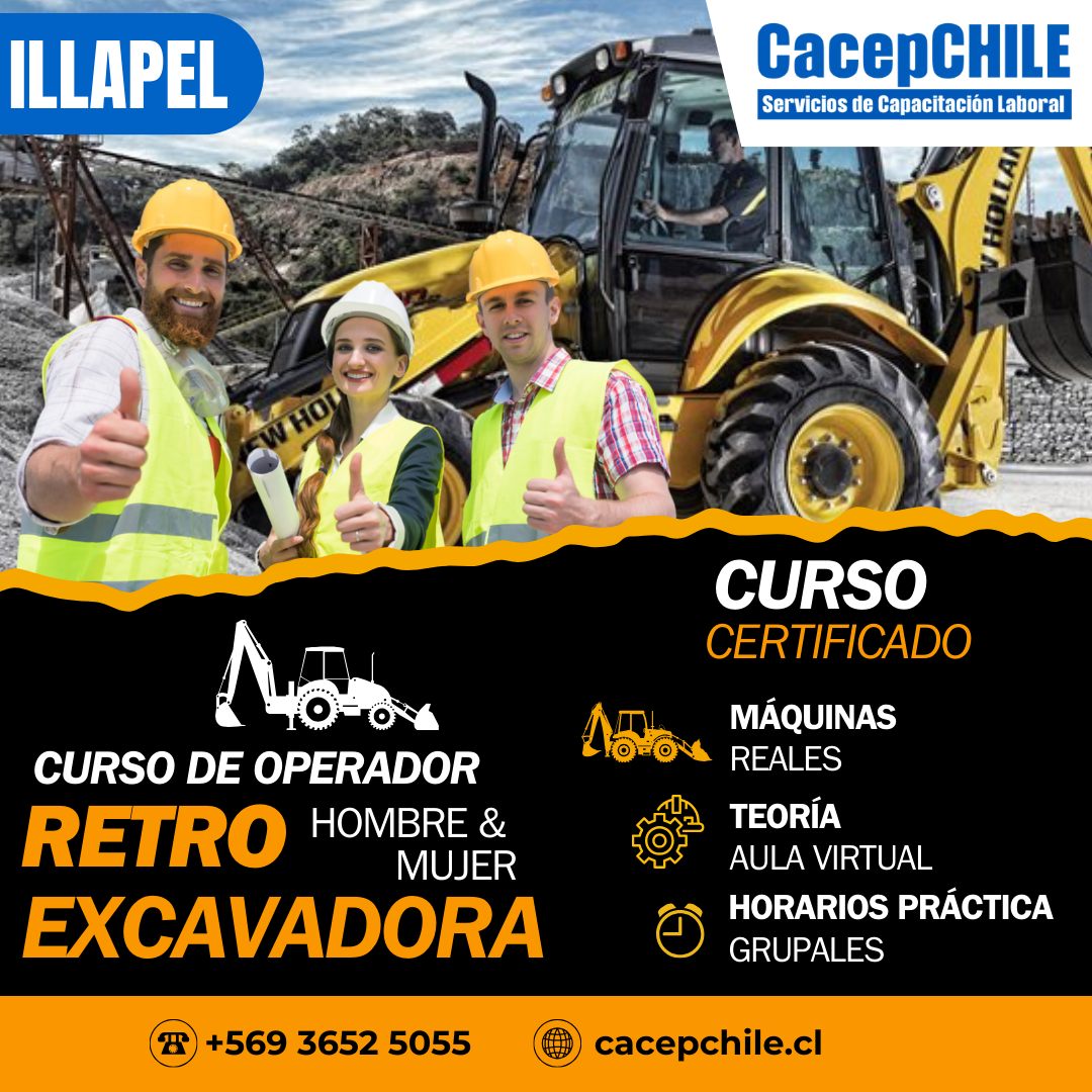 Curso Operador Retroexcavadora en Illapel